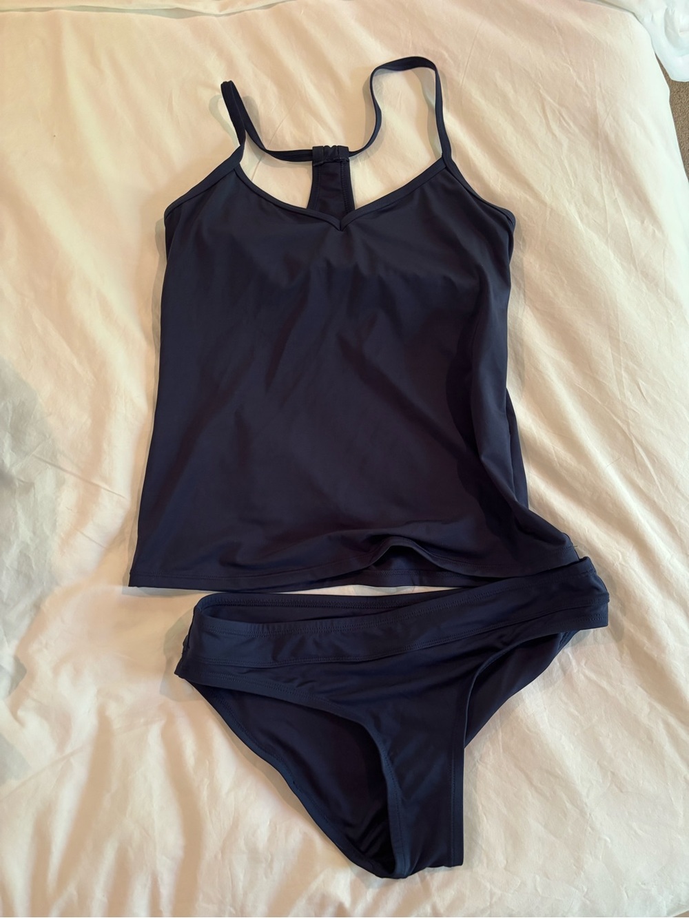 Carve Designs Navy Swim Tankini Top and Bottom Set